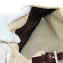FENDI Zucca Canvas Mamma Baguette Shoulder Bag Ivory Silver Auth 185596V-20