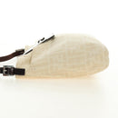 FENDI Zucca Canvas Mamma Baguette Shoulder Bag Ivory Silver Auth 185596V-4