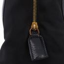 PRADA Chain Shoulder Bag Leather Black Gold Auth 185597A-17