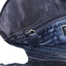 PRADA Chain Shoulder Bag Leather Black Gold Auth 185597A-25