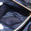 PRADA Chain Shoulder Bag Leather Black Gold Auth 185597A-27