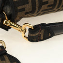 FENDI Zucca Canvas Mamma Baguette Shoulder Bag 2way Black Brown Auth 185598SM-16