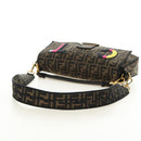 FENDI Zucca Canvas Mamma Baguette Shoulder Bag 2way Black Brown Auth 185598SM-8