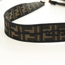 FENDI Zucca Canvas Mamma Baguette Shoulder Bag 2way Black Brown Auth 185598SM-19