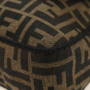 FENDI Zucca Canvas Mamma Baguette Shoulder Bag 2way Black Brown Auth 185598SM-22