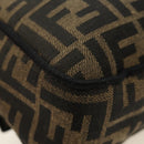 FENDI Zucca Canvas Mamma Baguette Shoulder Bag 2way Black Brown Auth 185598SM-23