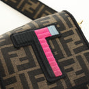 FENDI Zucca Canvas Mamma Baguette Shoulder Bag 2way Black Brown Auth 185598SM-25