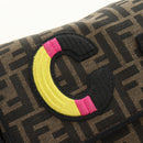 FENDI Zucca Canvas Mamma Baguette Shoulder Bag 2way Black Brown Auth 185598SM-26