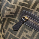 FENDI Zucca Canvas Mamma Baguette Shoulder Bag 2way Black Brown Auth 185598SM-32