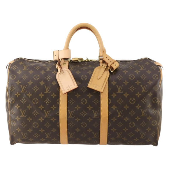 LOUIS VUITTON Monogram Keepall 50 Boston Bag M41426 LV Auth 185599SAM