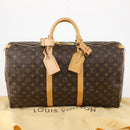 LOUIS VUITTON Monogram Keepall 50 Boston Bag M41426 LV Auth 185599SAM-12