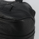 CELINE Triomphe Hand Bag Leather Black Silver Auth 185601A-10