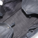 CELINE Triomphe Hand Bag Leather Black Silver Auth 185601A-15