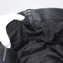 CELINE Triomphe Hand Bag Leather Black Silver Auth 185601A-16