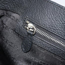 CELINE Triomphe Hand Bag Leather Black Silver Auth 185601A-18