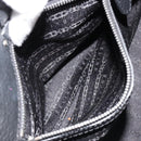 CELINE Triomphe Hand Bag Leather Black Silver Auth 185601A-19