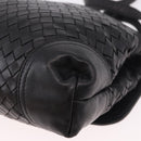 BOTTEGA VENETA INTRECCIATO Hand Bag Leather 2way Black Gold Auth 185602A-18