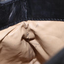 BOTTEGA VENETA INTRECCIATO Hand Bag Leather 2way Black Gold Auth 185602A-11