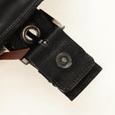 PRADA Chain Shoulder Bag Canvas Brown Silver Auth 185603SM-24