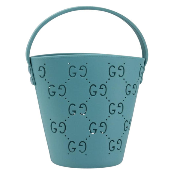 GUCCI Children's Hand Bag rubber Turquoise Blue 723051 Auth 185604M