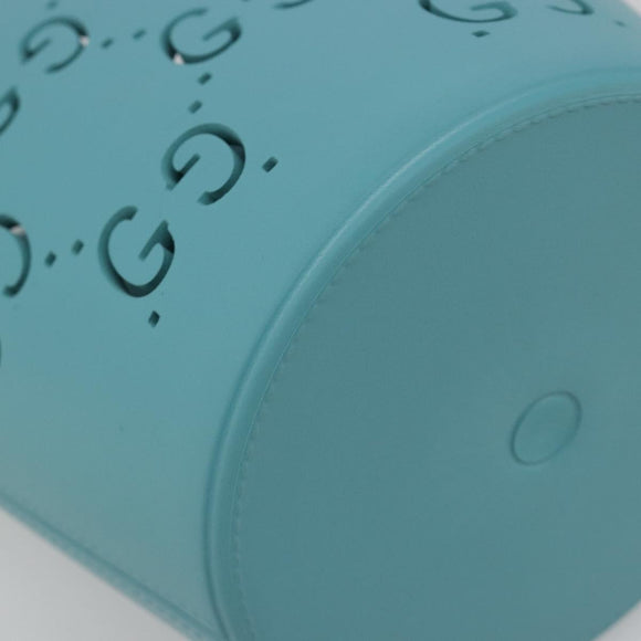 GUCCI Children's Hand Bag rubber Turquoise Blue 723051 Auth 185604M
