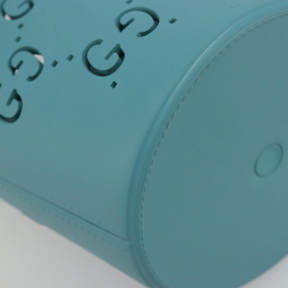 GUCCI Children's Hand Bag rubber Turquoise Blue 723051 Auth 185604M