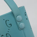GUCCI Children's Hand Bag rubber Turquoise Blue 723051 Auth 185604M-14