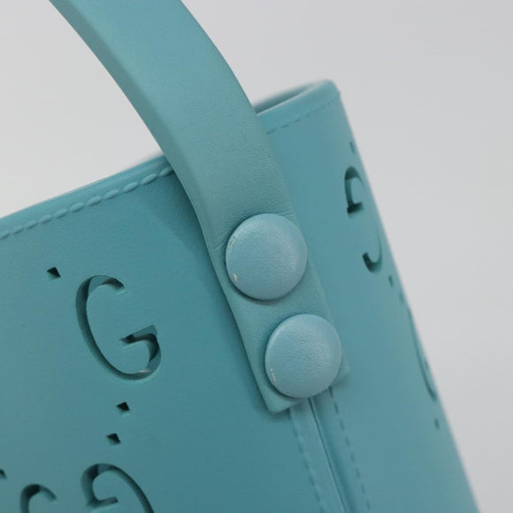 GUCCI Children's Hand Bag rubber Turquoise Blue 723051 Auth 185604M