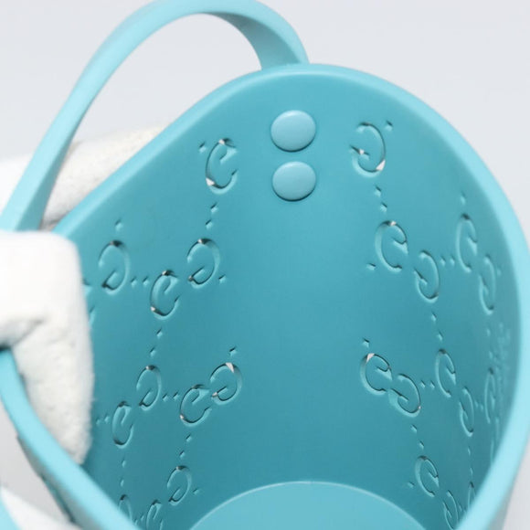 GUCCI Children's Hand Bag rubber Turquoise Blue 723051 Auth 185604M