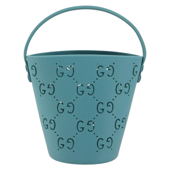 GUCCI Children's Hand Bag rubber Turquoise Blue 723051 Auth 185604M