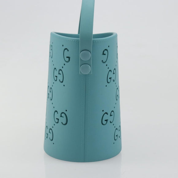 GUCCI Children's Hand Bag rubber Turquoise Blue 723051 Auth 185604M