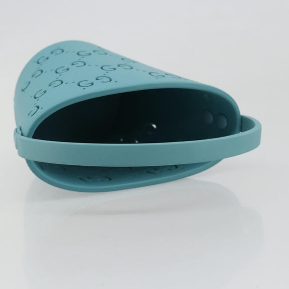 GUCCI Children's Hand Bag rubber Turquoise Blue 723051 Auth 185604M