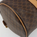 CELINE Macadam Canvas Shoulder Bag PVC Leather Brown Gold Auth 185605A-15