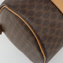 CELINE Macadam Canvas Shoulder Bag PVC Leather Brown Gold Auth 185605A-17