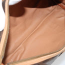 CELINE Macadam Canvas Shoulder Bag PVC Leather Brown Gold Auth 185605A-10