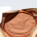 CELINE Macadam Canvas Shoulder Bag PVC Leather Brown Gold Auth 185605A-20