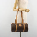 CELINE Macadam Canvas Shoulder Bag PVC Leather Brown Gold Auth 185605A-22
