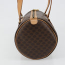 CELINE Macadam Canvas Shoulder Bag PVC Leather Brown Gold Auth 185605A-3