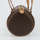 CELINE Macadam Canvas Shoulder Bag PVC Leather Brown Gold Auth 185605A-4
