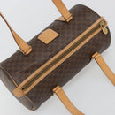 CELINE Macadam Canvas Shoulder Bag PVC Leather Brown Gold Auth 185605A-6
