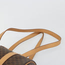 CELINE Macadam Canvas Shoulder Bag PVC Leather Brown Gold Auth 185605A-8