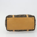 FENDI Zucca Canvas Handtas Zwart Bruin Auth 185608A-5