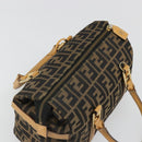 FENDI Zucca Canvas Handtas Zwart Bruin Auth 185608A-6