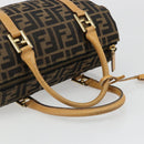 FENDI Zucca Canvas Handtas Zwart Bruin Auth 185608A-7
