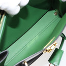 Salvatore Ferragamo Gancini Hand Bag Leather Black Gold Auth 185609A-23