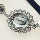 Miu Miu Nappa Crystal Matelasse Hand Bag Leather 3way Blue Silver Auth 185610SM-18