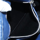 Miu Miu Nappa Crystal Matelasse Hand Bag Leather 3way Blue Silver Auth 185610SM-31