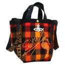 Vivienne Westwood Tote Bag Canvas Orange Gold Auth 185611A-1