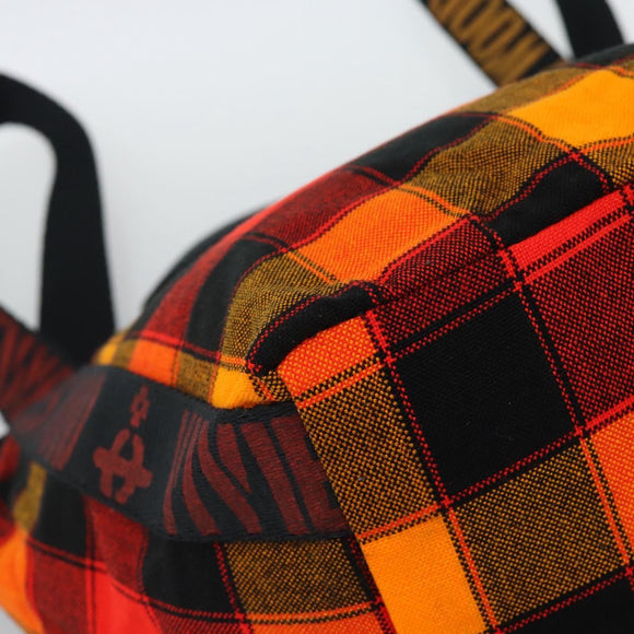 Vivienne Westwood Tote Bag Canvas Orange Gold Auth 185611A