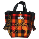 Vivienne Westwood Tote Bag Canvas Orange Gold Auth 185611A-13